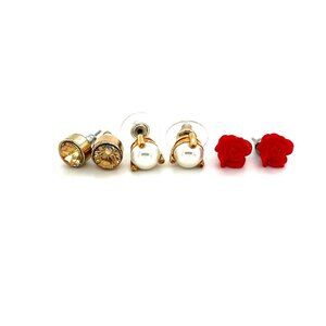 3 Pairs of Stud Earrings